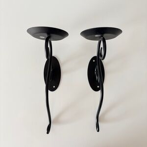 Partylite Hearthside Sconce Pair Pillar P7776 Vintage Metal Wall Sconces